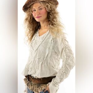 Magnolia Pearl Into The Groove Blouse in Moonlight